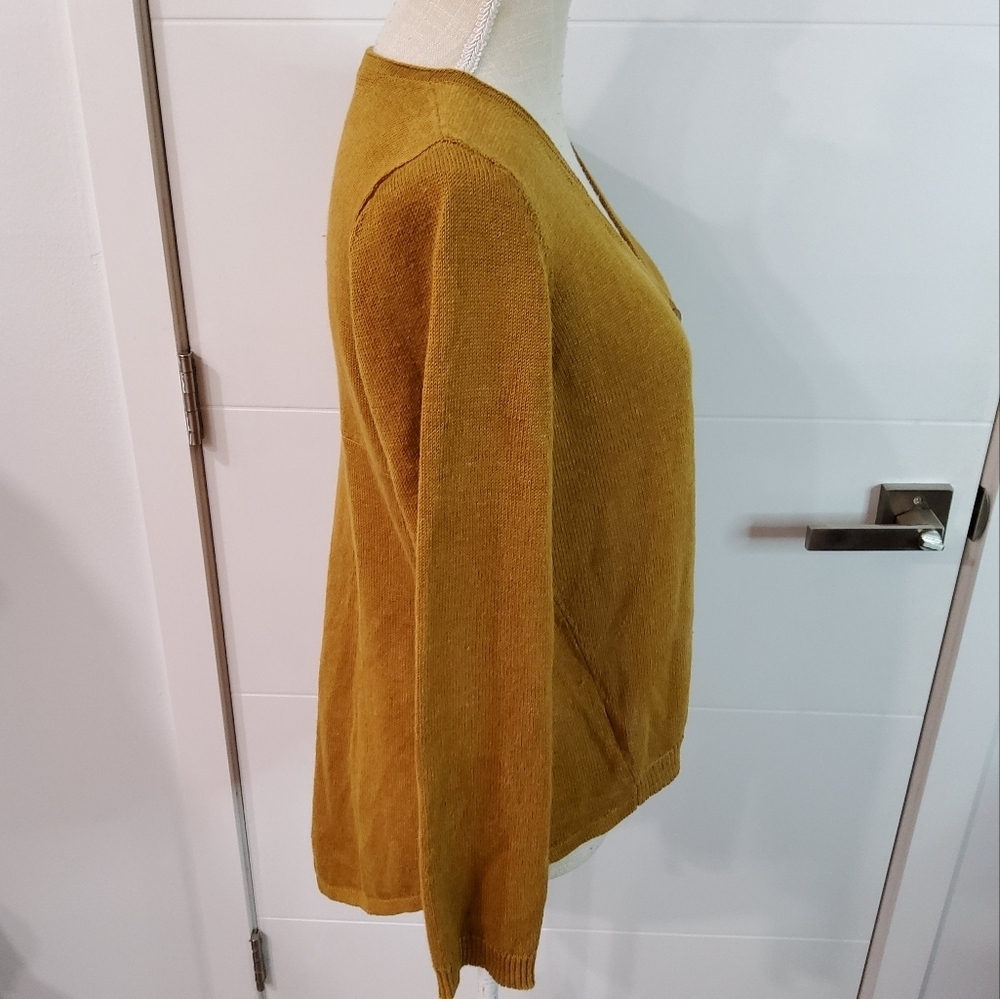 Eileen Fisher Organic Linen Knit Cardigan Size SP - Picture 6 of 11